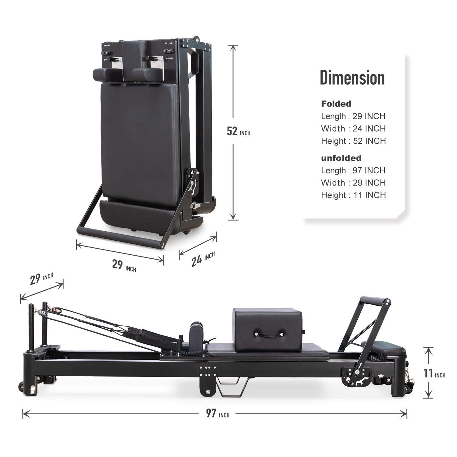 Aluminum Foldable Pilates Reformer